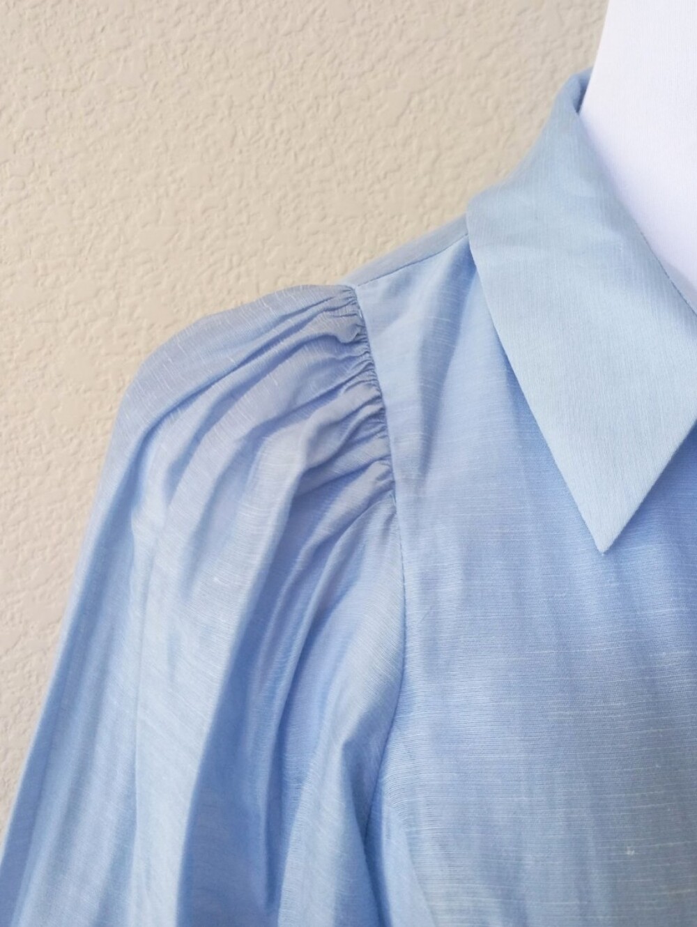 Hyacinth House Cindy powder blue A-line midi shirt dress *missing belt - Picture 4 of 9